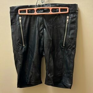 H&M faux leather shorts